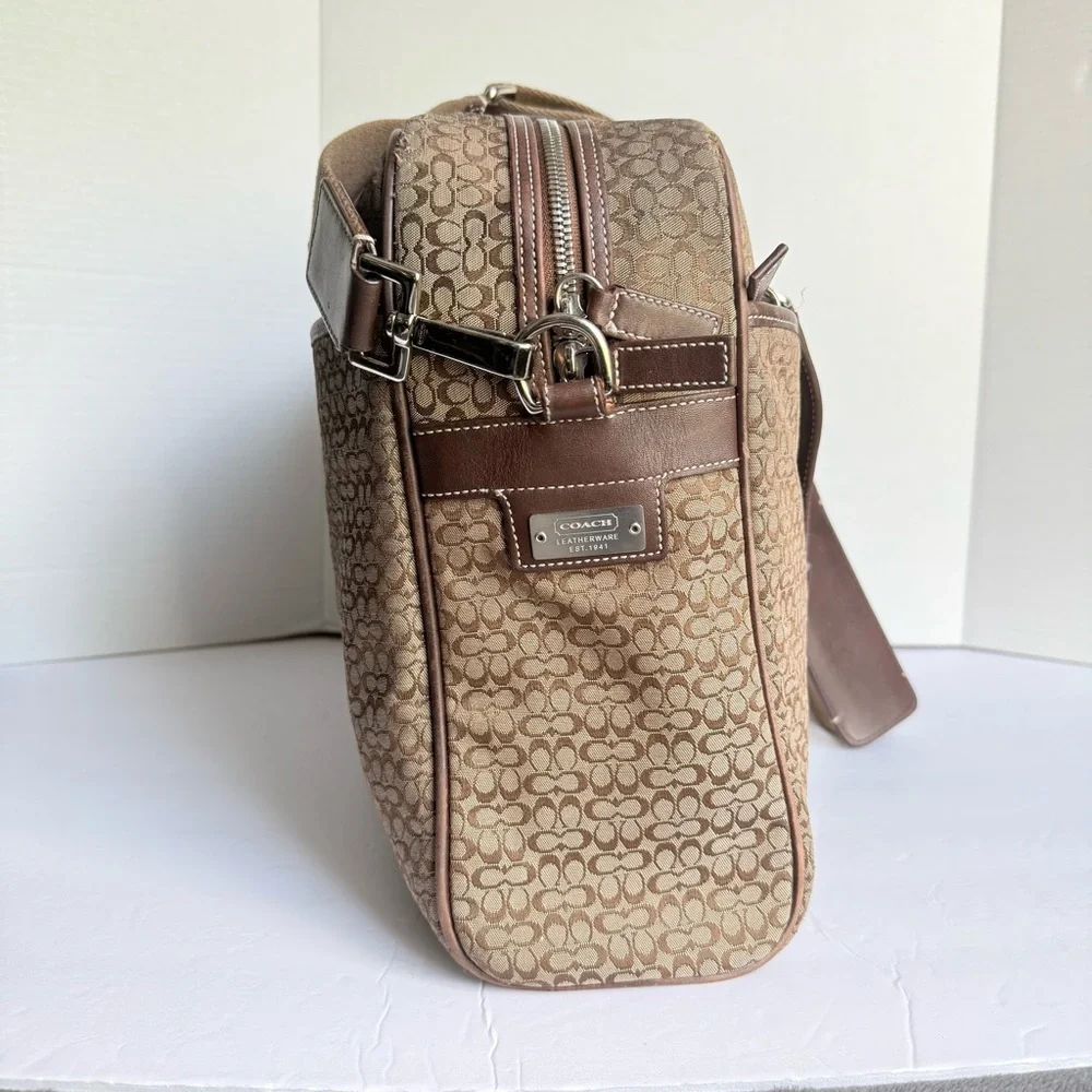 Coach Hudson Commuter Briefcase | C Signature Canvas & Leather | Laptop Bag - Picture 3 of 13